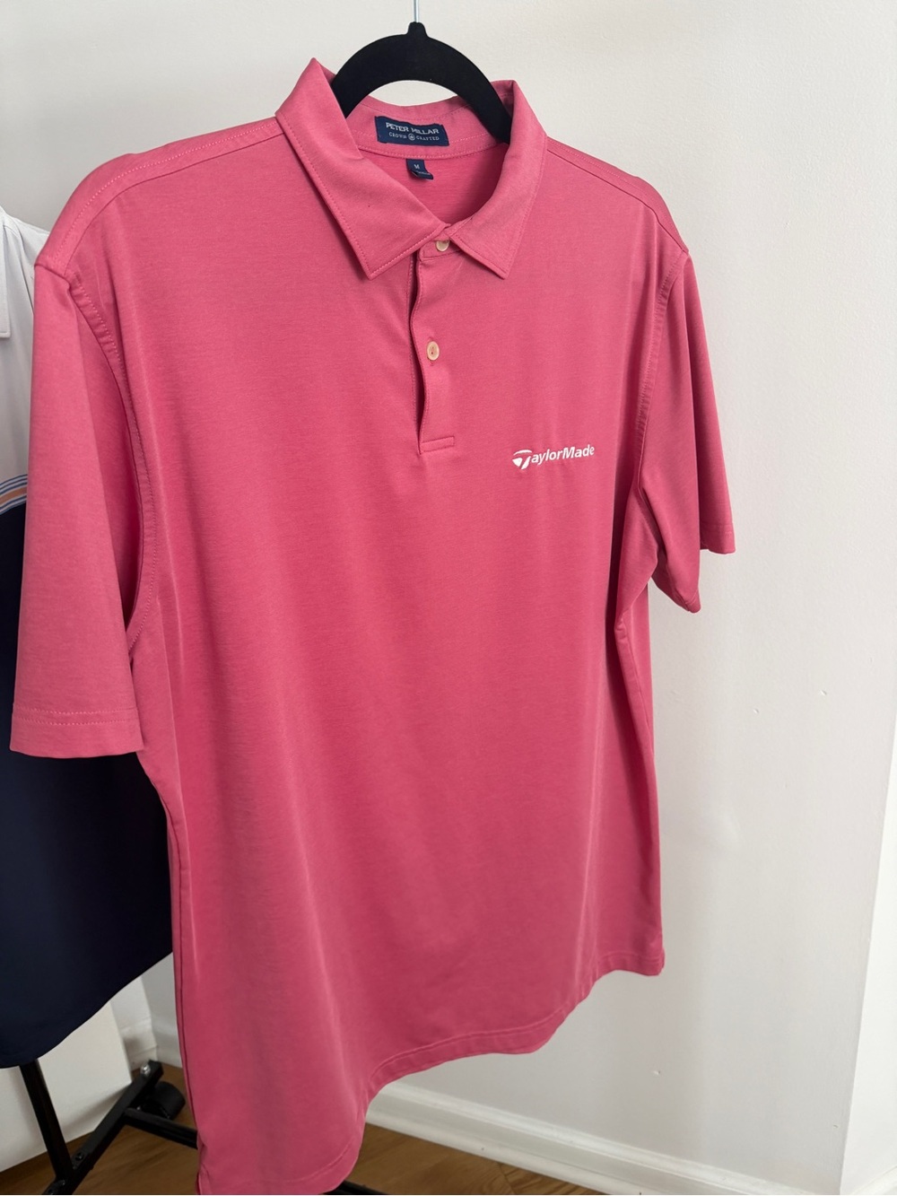 Peter Millar TaylorMade Men’s Pink Polo Shirt - Classic Golf Performance Men’s M